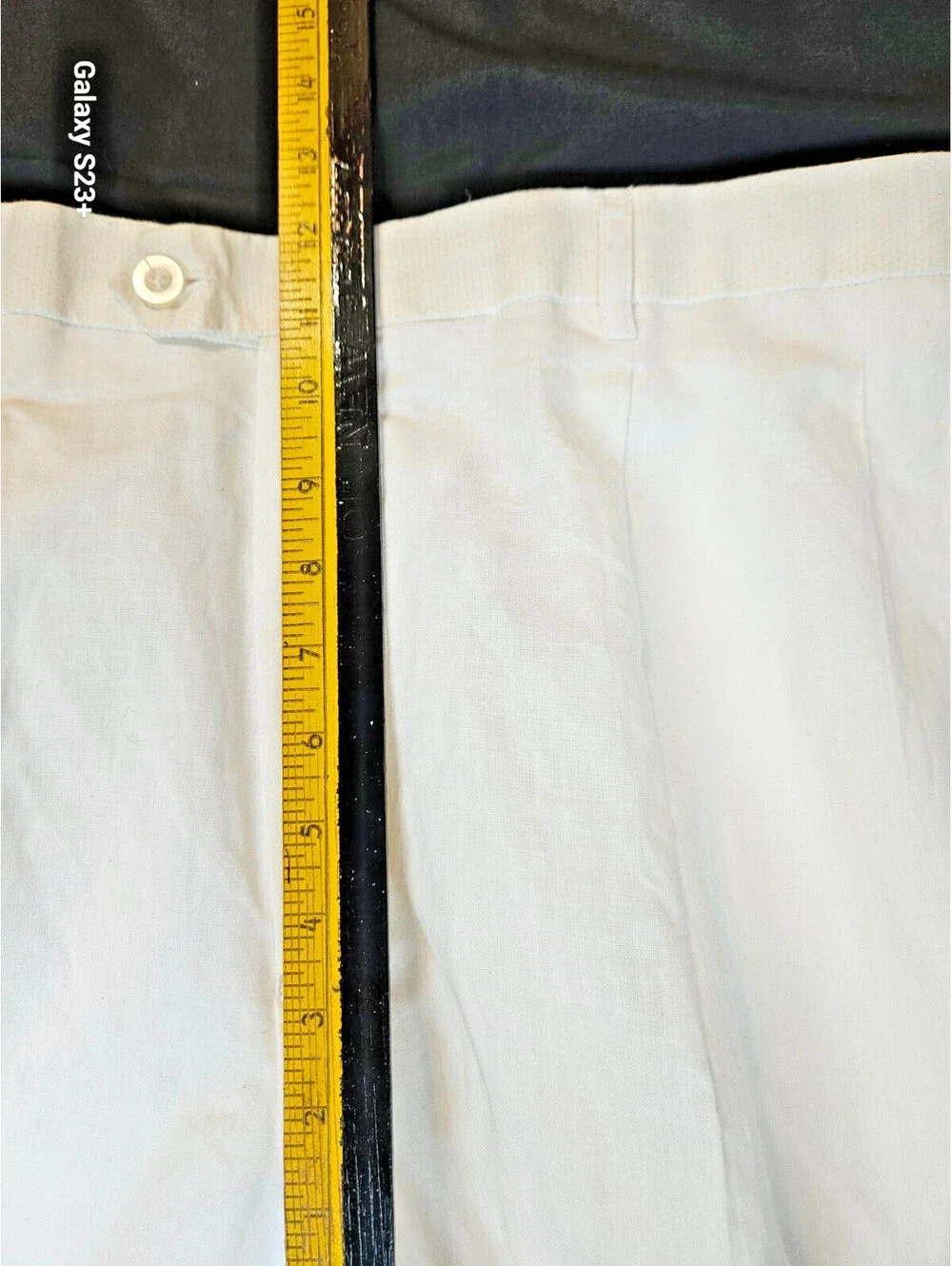 New Gen Mens W38/L34 100% white linen summer cuffed trousers